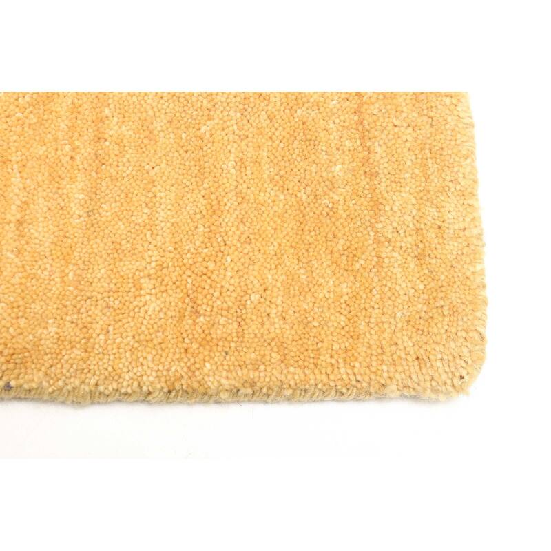 ECARPETGALLERY Hand Loomed Kashkuli Gabbeh Light Gold Wool Rug - 4'8 x 6'5