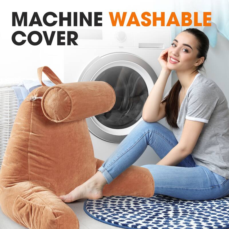 Cheer Collection Extra Large TV Pillow With Detachable Bolster