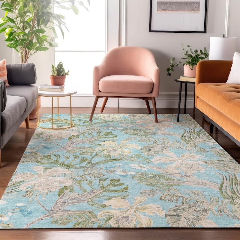 Premium Washable Super Soft Tropical Paradise Mayfield Rug