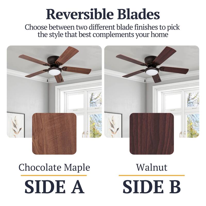52" Prominence Home Benton Traditional Indoor LED Ceiling Fan with Light, Pull Chains