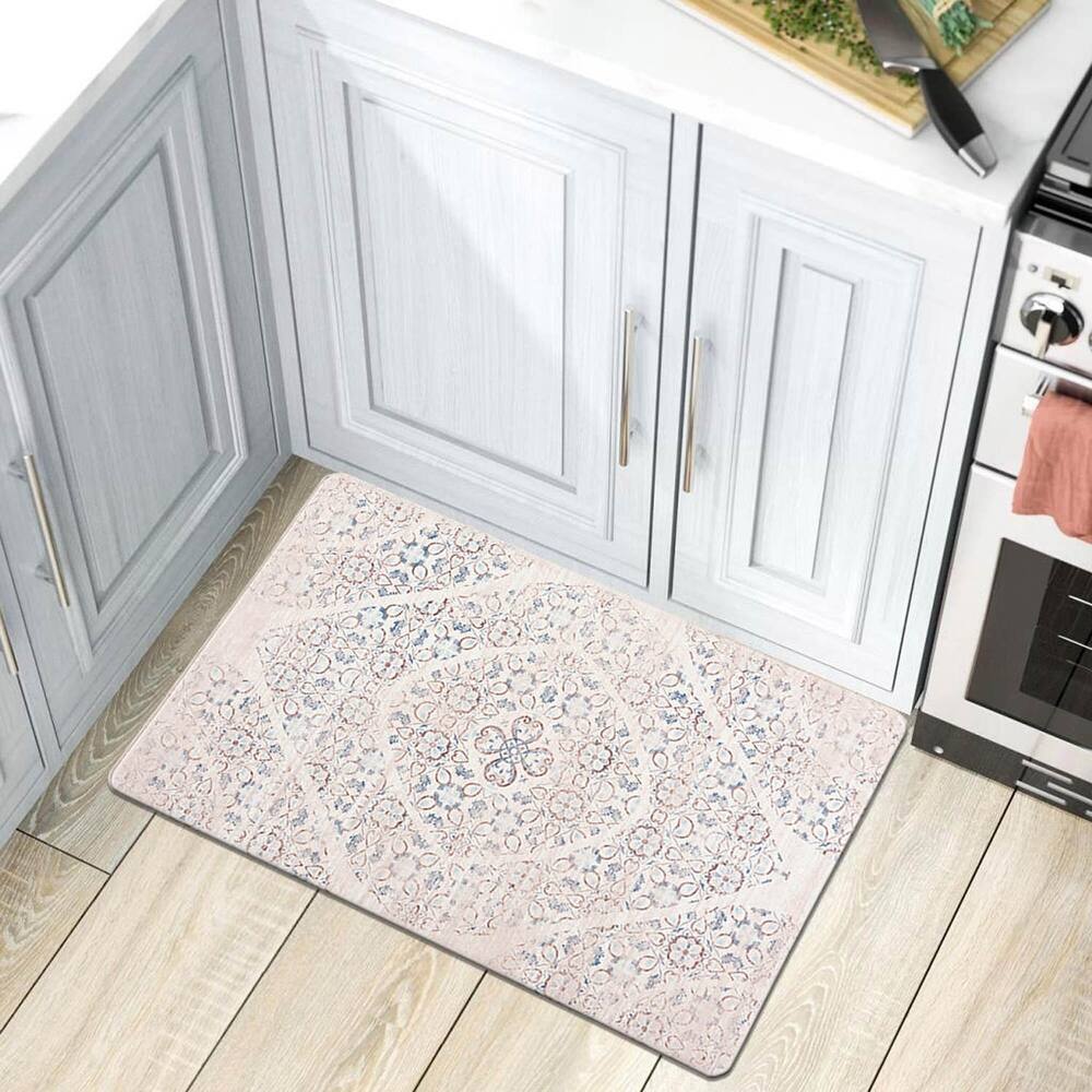 World Rug Gallery Distressed Boho Anti-Fatigue Standing Mat