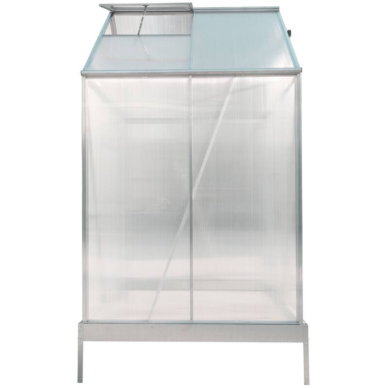 Heavy Duty Aluminum Outdoor Polycarbonate Greenhouse with Rain Gutter