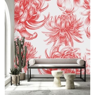 Pinkster Background Pink Asters Wallpaper - Bed Bath & Beyond - 35647294