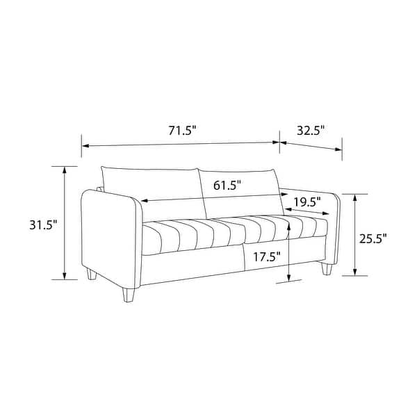 CosmoLiving by Cosmopolitan Coco Channel Tufted Sofa - Bed Bath ...