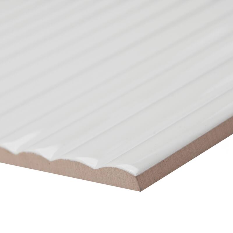 Merola Tile Crown Heights Rubik Glossy White 5-7/8" x 11-3/4" Ceramic Wall Tile