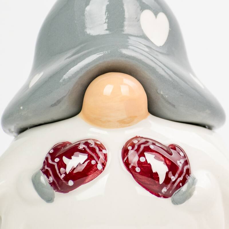 10 Strawberry Street Mini Mitten Gnomes Canisters, Set of 2