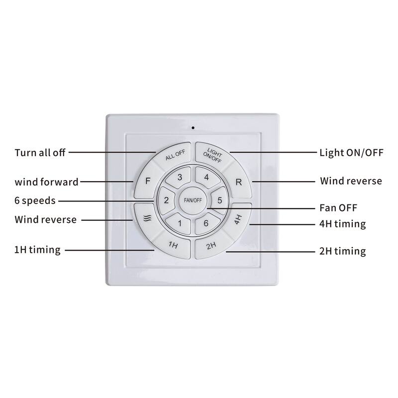 42-Inch Flush Mount Ceiling Fan with Dimmable LED & Remote - 42