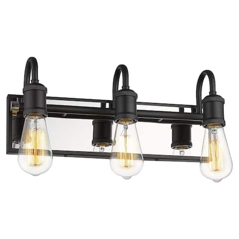 Industrial Modern 3-Light Bathroom Vanity Light Indoor Sconces Wall Lighting Water Pipe