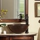 preview thumbnail 7 of 12, Hubble Copper 16" Round Vessel Bath Sink with Ashfield Vessel Faucet Kit