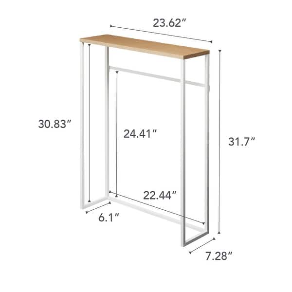 Yamazaki Home Narrow Entryway Console Table, Steel, Holds 11 lbs L 7.