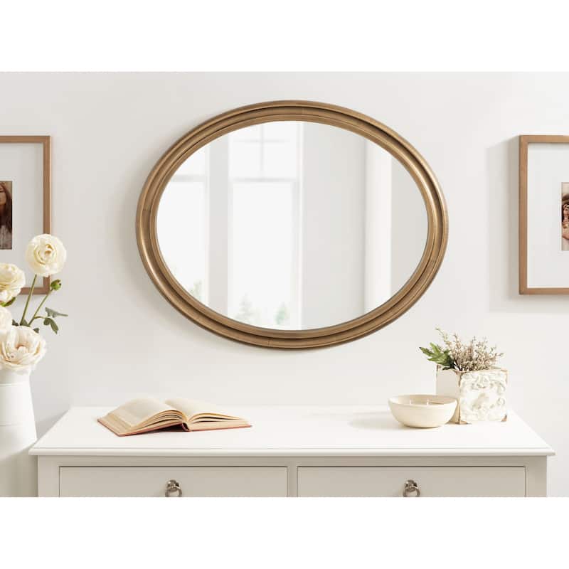 Kate and Laurel Mansell Oval Framed Wall Mirror