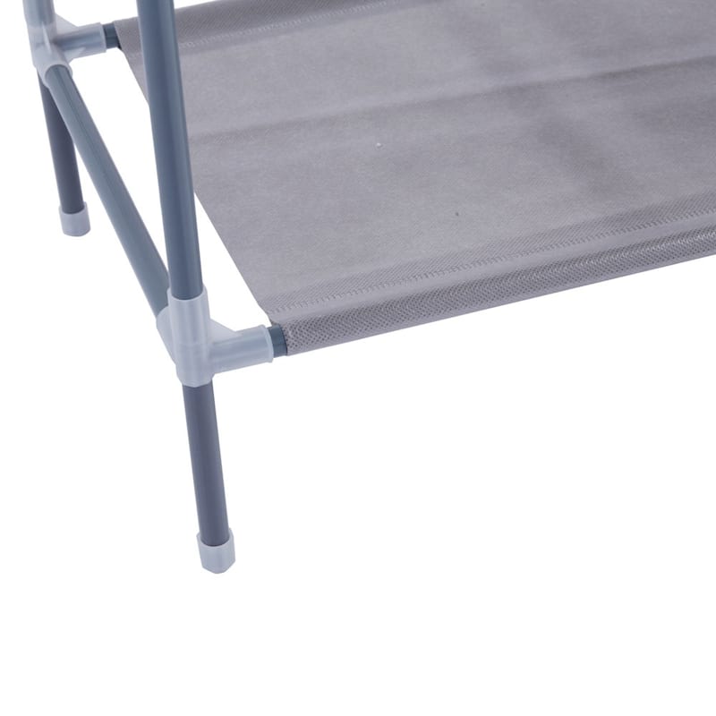 Simple Assembly 10 Tiers Non-woven Fabric Shoe Rack Gray - 10-tier