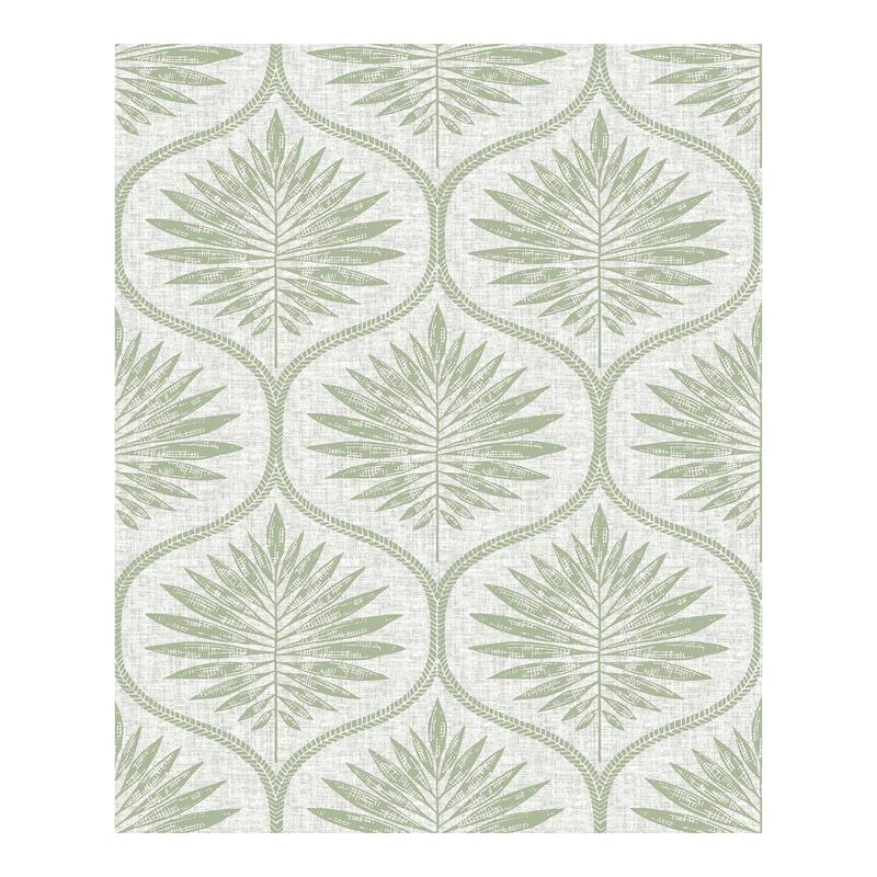 NuWallpaper Green Primitive Leaves Peel & Stick Wallpaper - 216in x 20.5in x 0.025in