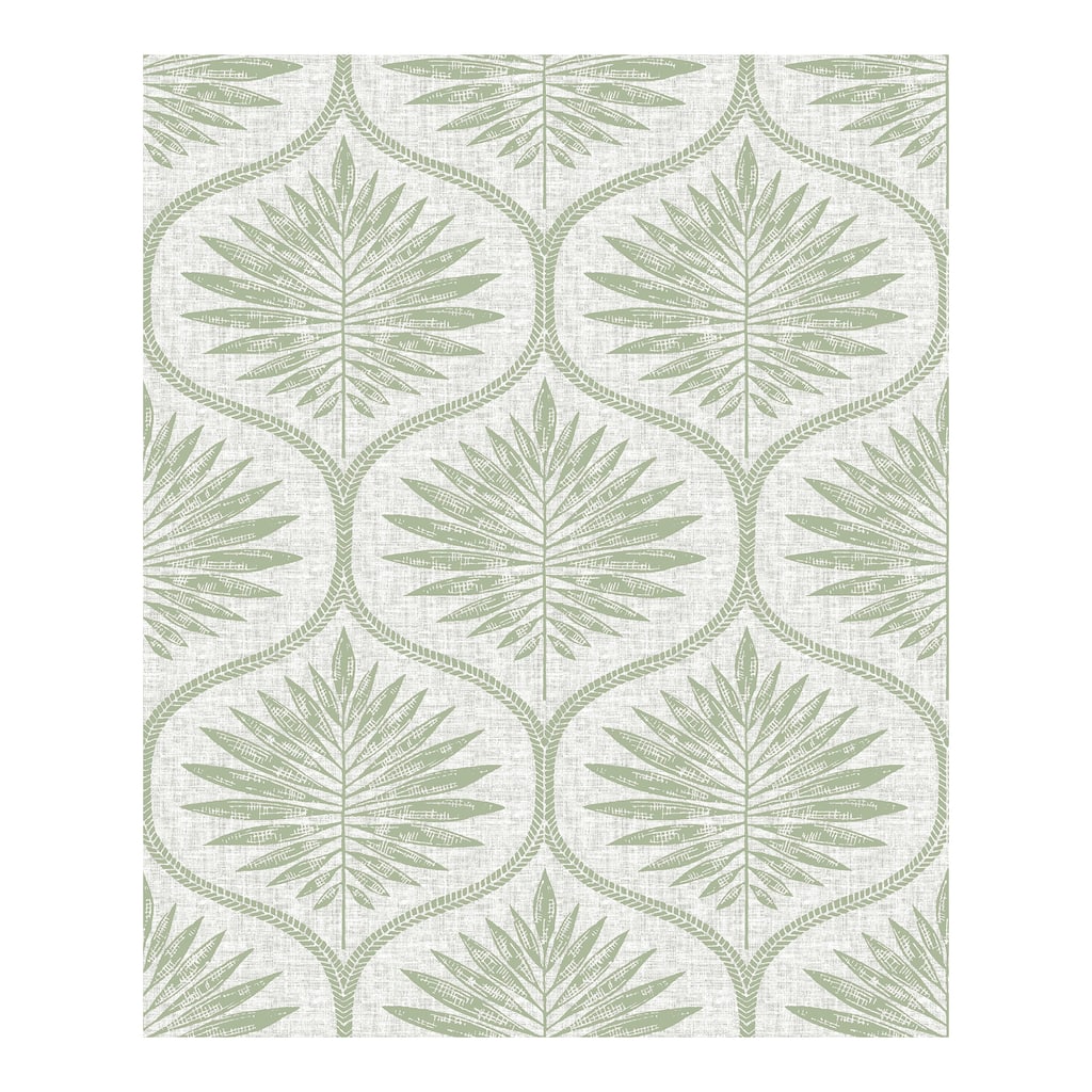NuWallpaper Green Primitive Leaves Peel & Stick Wallpaper - 216in x 20.5in x 0.025in