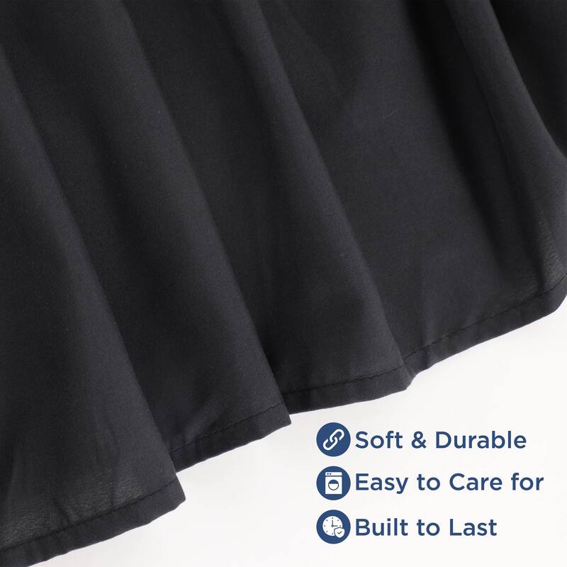 Martex 100% Microfiber Dust Ruffle Hotel Quality 16" Drop Bed Skirt