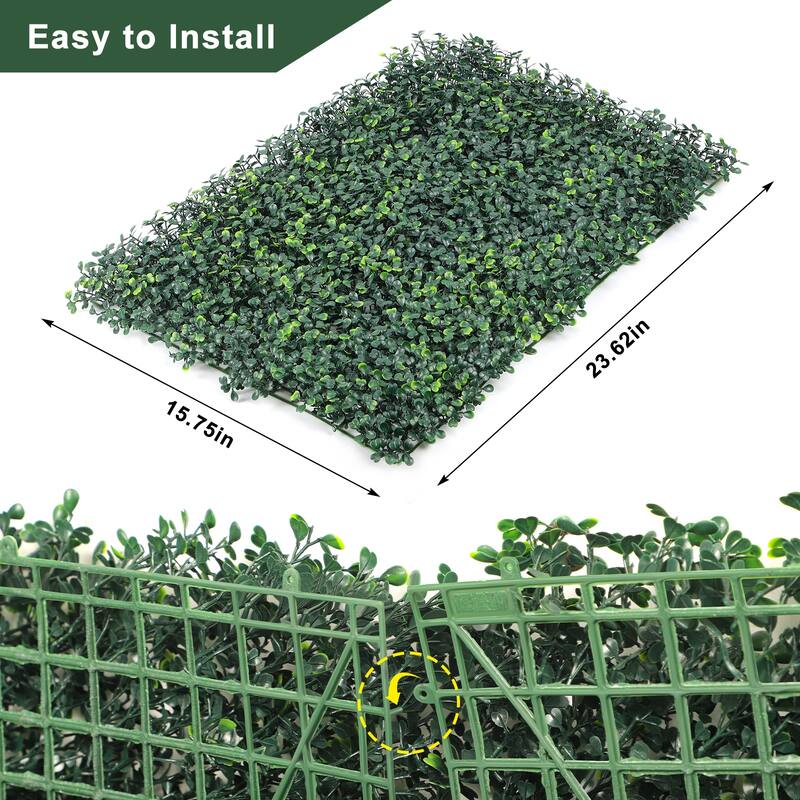 Artificial Privacy Fence Screen Decorative Fence for Outdoor, Garden,12 PCS