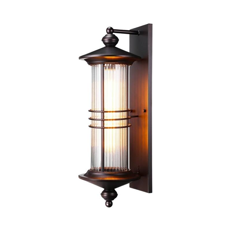E26 porch light oil rubbed bronze wall lighting aluminum, glass, metal wall bulbs - N/A