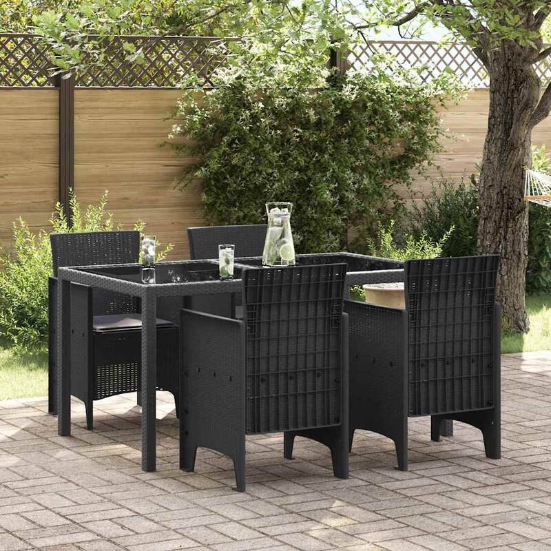 vidaXL Garden Chair 2/4 pcs Anthracite/Brown/White 53 x 49 x 85 cm PP - 53 x 49 x 85 cm - Anthracite /4