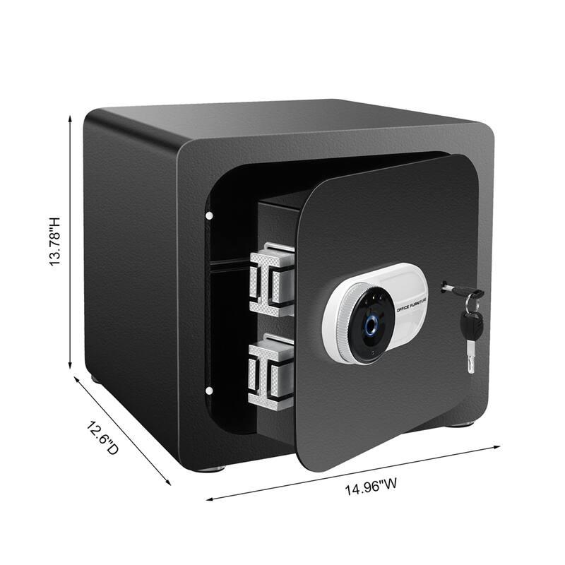 1.5 Cub Safe Box, 3 opening methods Safe for Money Valuables Bed Bath