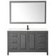 preview thumbnail 42 of 71, Daria 60 Inch Single Vanity, Cultured Marble Top, 58 Inch Mirror