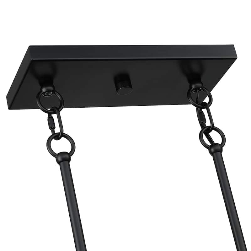 Sedgy 3-Light Black Farmhouse Kitchen Island Light Linear Chandelier - 41"W