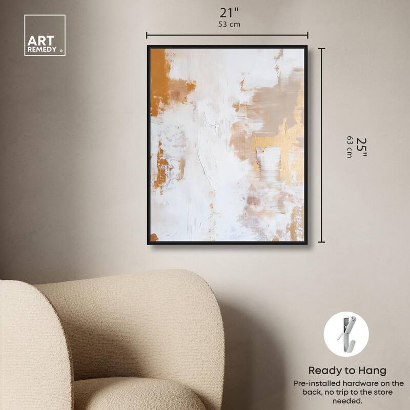 Golden Bronze Ripple I Canvas by Art Remedy