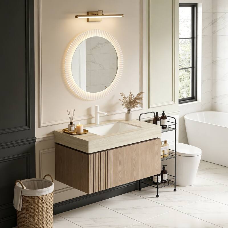 Mondern Floating Bathroom Vanity with 1 Pre-drilled Faucet Holes