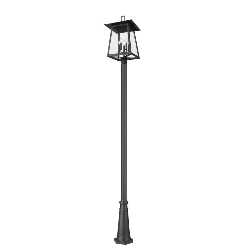 Rainer 5 Light Outdoor Post Mounted Fixture in Black