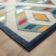preview thumbnail 6 of 7, Striped Diamond Textured Indoor/Outdoor Area Rug