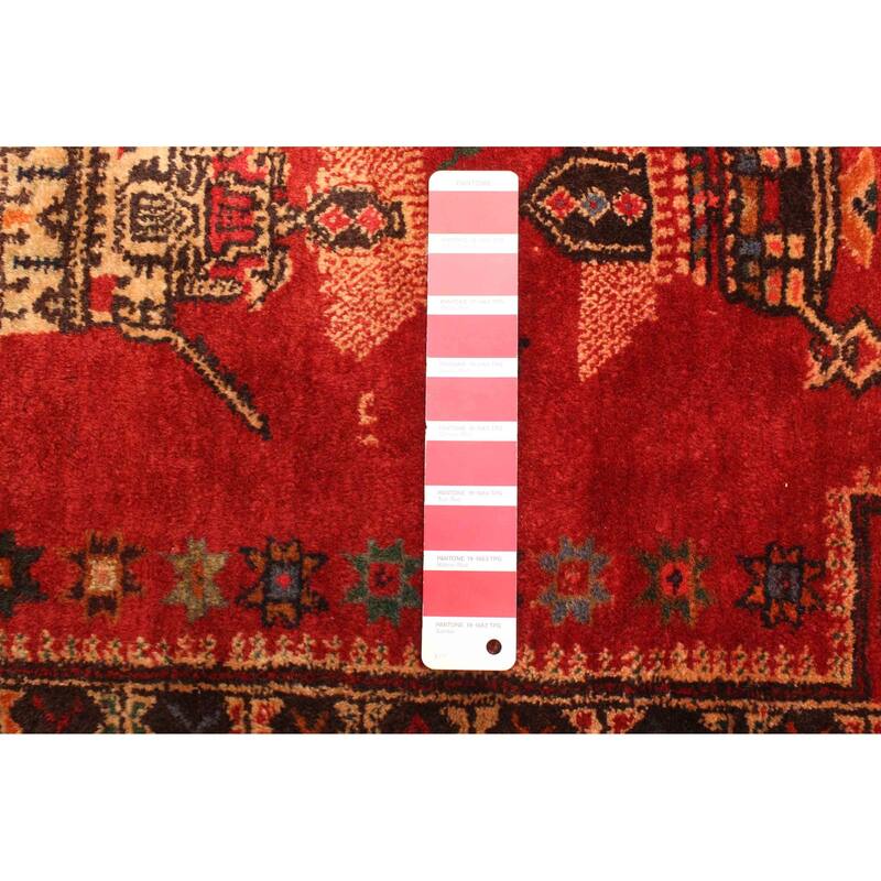 ECARPETGALLERY Hand-knotted Teimani Red Wool Rug - 2'9 x 4'0