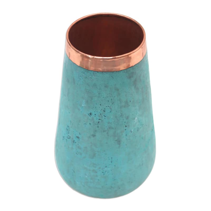 Novica Handmade Royal Java Copper Vase (8.25 Inch)