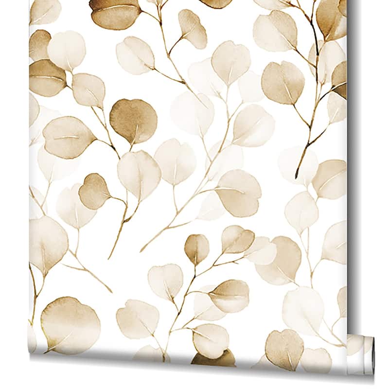 Galerie Wallcoverings Flora Eucalyptus Trailing Leaf Vinyl on Non-woven Matte Wallpaper Roll