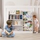 preview thumbnail 27 of 33, 4-Tier Kids Wooden Bookshelf, 5 Layer Sling Bookcase, Baby Storage Book Rack, Kids Book Toy Organizer Chest