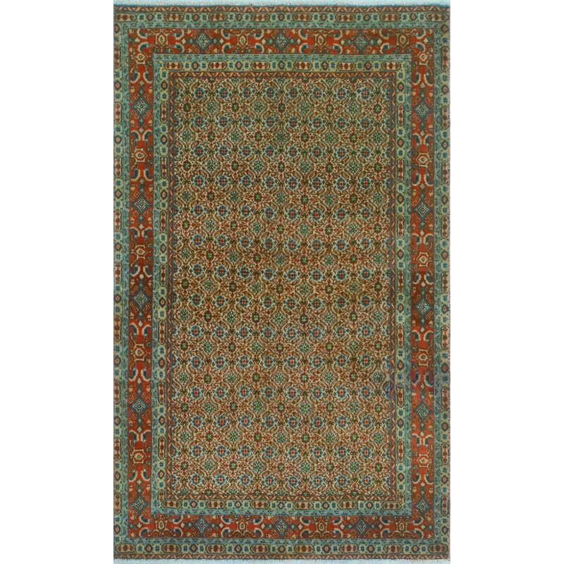 Fine Vintage Distressed Layken Rust/Beige Rug - 3'0" x 4'11"