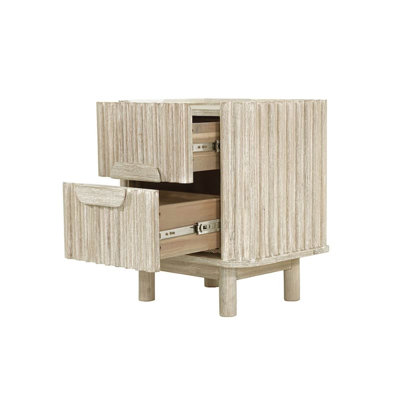 Willow 2-Drawer Acacia Nightstand