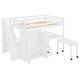 preview thumbnail 6 of 110, Twin/Full Size Loft Bed with Storage Staircase, Wardrobe and Desk, Solid Wood Loft Bedframe with 2 Storage Drawers and Shelves