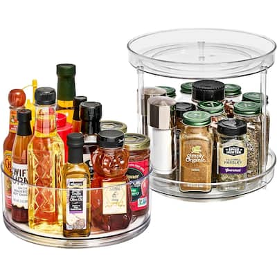 Sorbus Lazy Susan Organizer Turntable Set for Refrigerator Pantry Cabinet Table Makeup - Set of 2