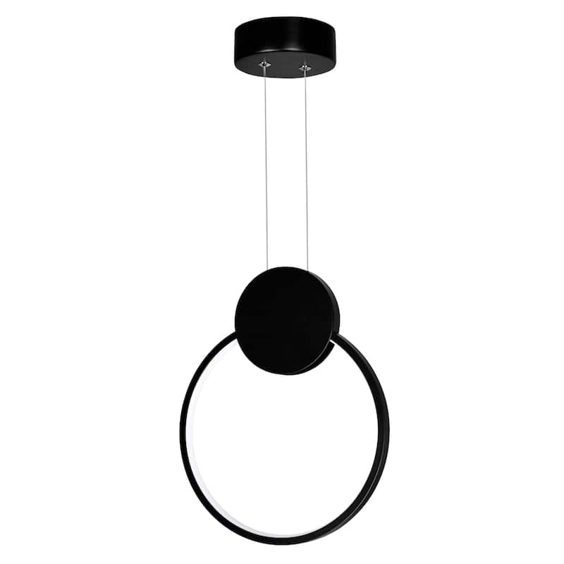 Pulley 10 in LED Black Mini Pendant