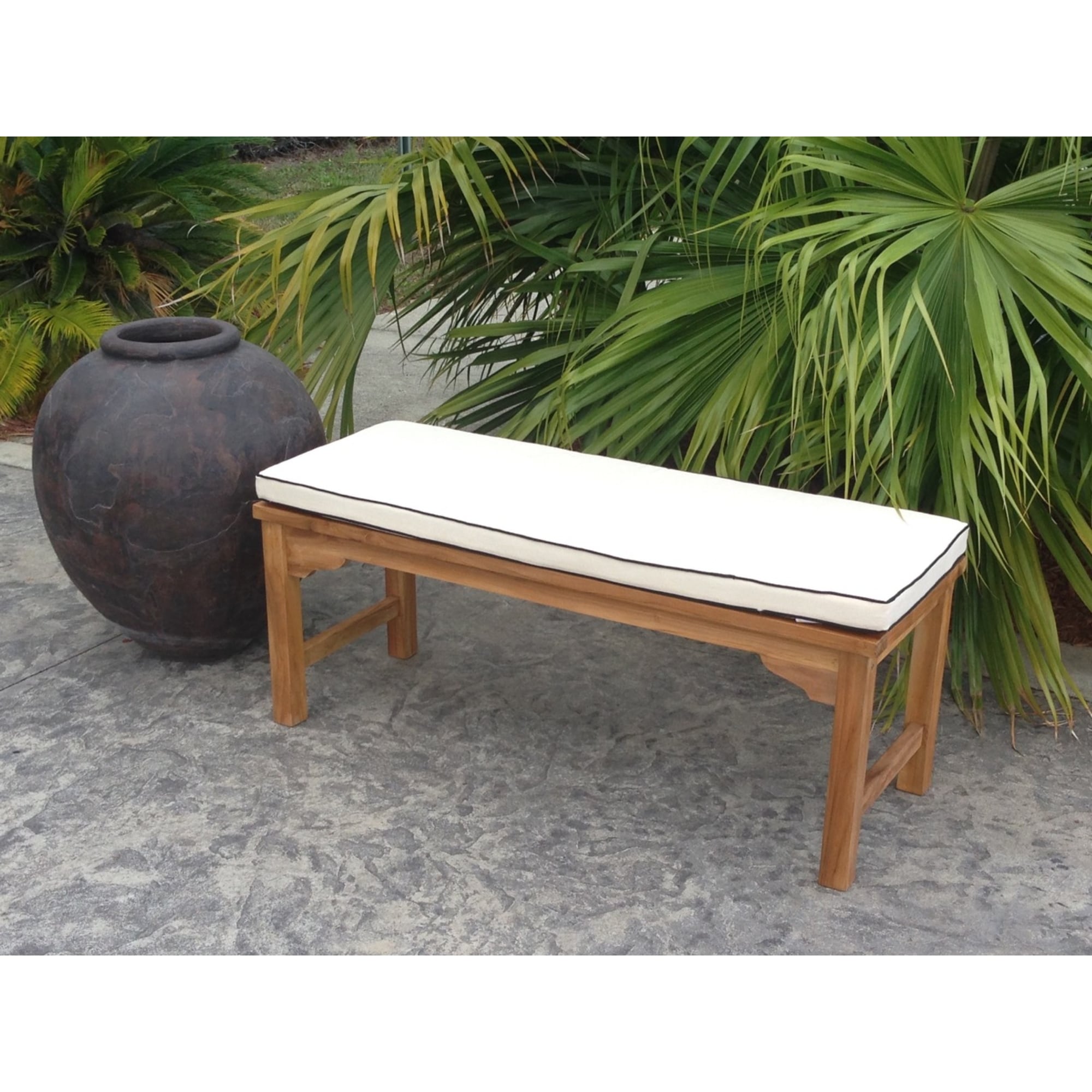 Shop Chic Teak Cushion For Chic Teak 4 Ft Santa Monica Bench Overstock 31919331