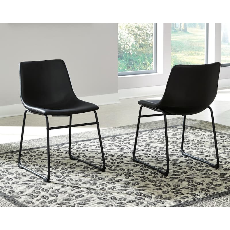 Signature Design by Ashley Centiar Grey Dining Chairs (Set of 2) - Set of 2 - Black - Dining Height