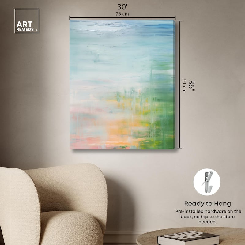 Peaceful Shore Canvas by Art Remedy, Gallery Wrapped