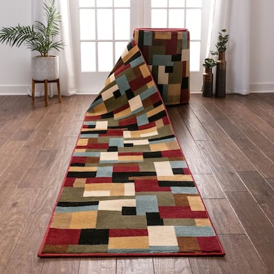 Custom Size Runner 27 Inches Wide Barclay River Modern Stair Rug