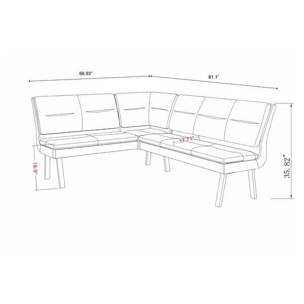 Somette Janice Two-Tone Dining Nook