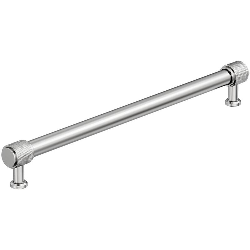 Amerock BP37748 Faraday 10-1/16" Center to Center Knurled Bar Cabinet - Polished Chrome