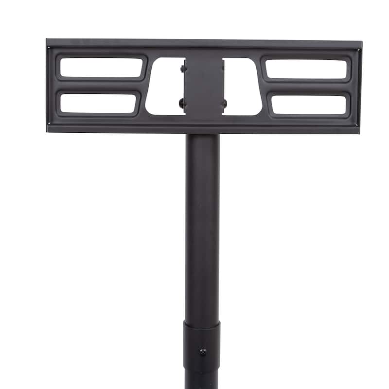 53.15" Mobile TV Stand with Height adjustable Bracket, Tilt Function and 4 Heavy-duty 360掳Casters for 23-60 Inch TVs