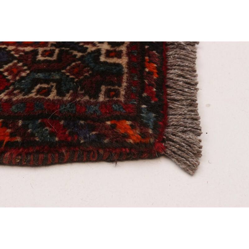 ECARPETGALLERY Hand-knotted Melis Vintage Red Wool Rug - 3'4 x 9'5