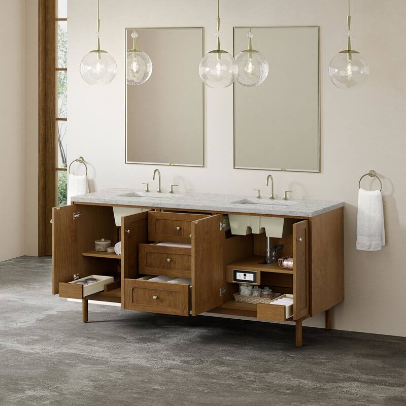 James Martin Vanities 545-V72-FEJP Laurent 72" Double Basin Poplar