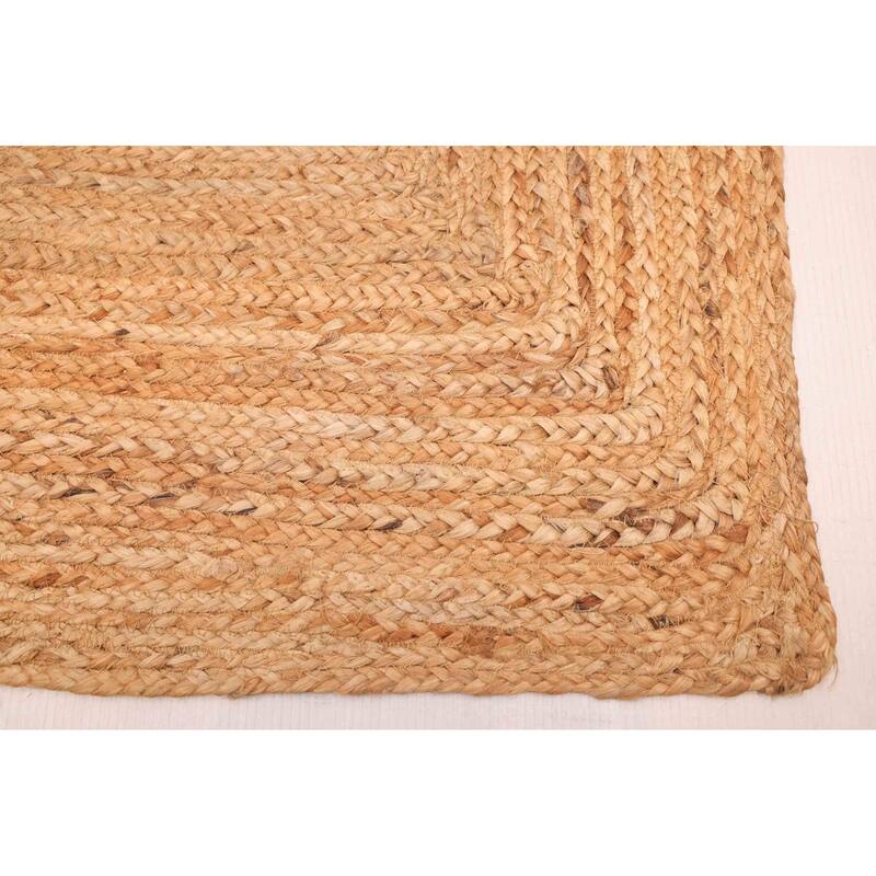 ECARPETGALLERY Braided Weave Palas Denizli Tan Jute Rug - 5'3 x 7'7
