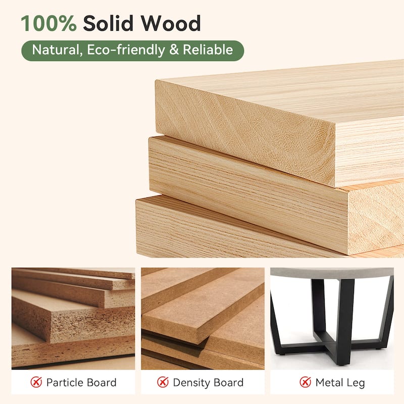 Solid Wood Dining Table, Kitchen Table, Living Room Office Accent Dining Table Gathering Table