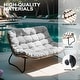 preview thumbnail 14 of 48, Double Papasan Chair Loveseat with Cushion, All-weather PE Rattan and Metal Frame for Indoor Outdoor